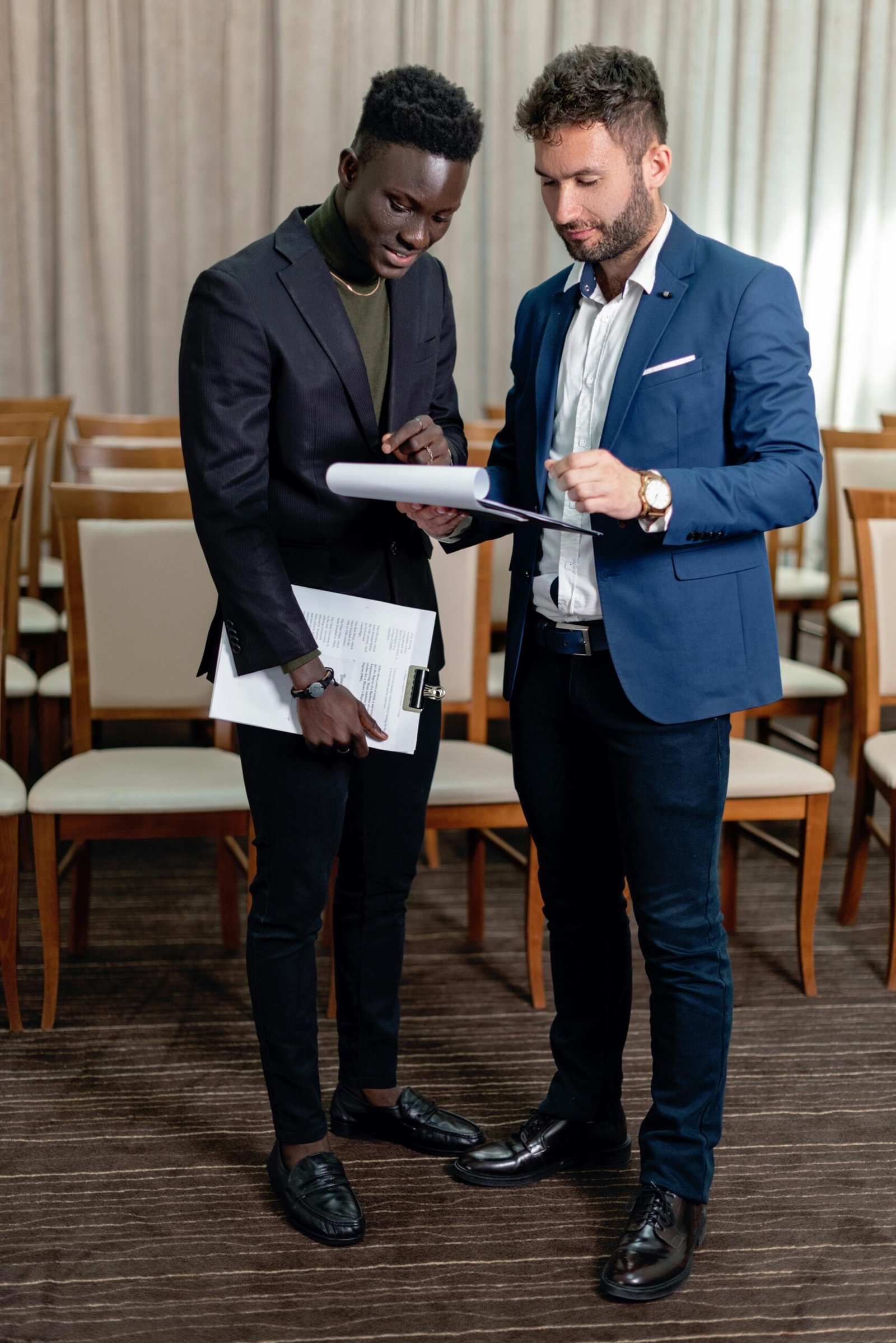 Professional event management team coordinating a corporate event in Barcelona